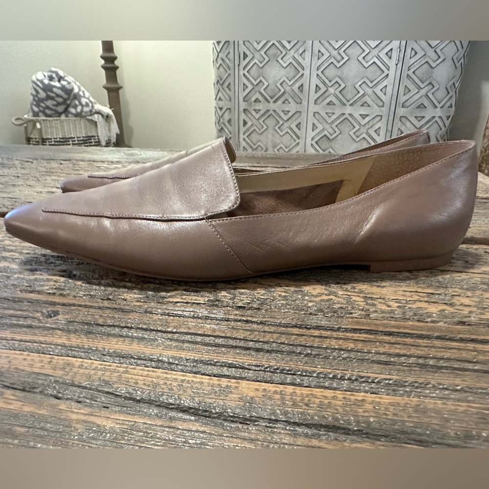 Elegant Brown Leather Loafers for Women- Sz 10